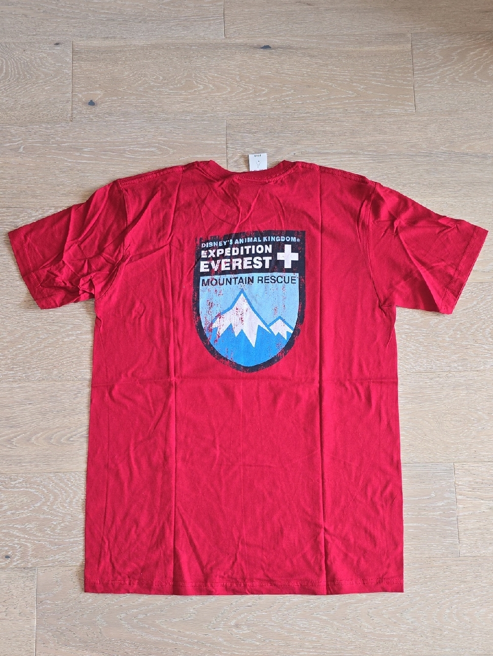 NWT, Disney Expedition Everest Red Crew Neck Graphic Tee, Size M